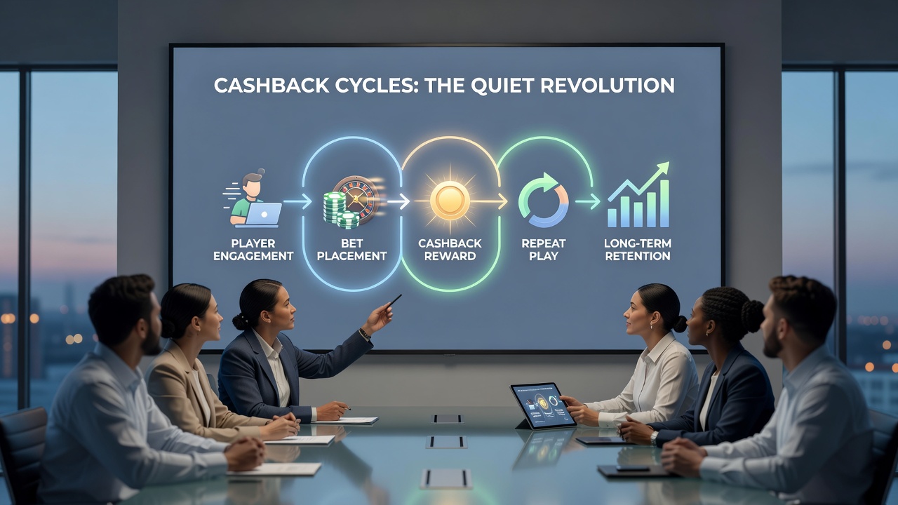 Data visualization of retention rates and cashback cycle impacts in online gambling services