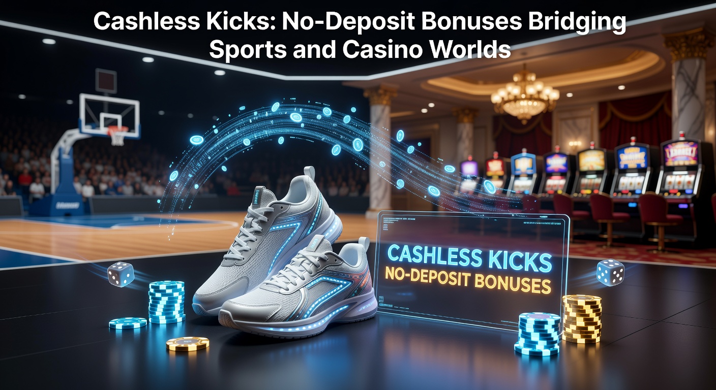 Vibrant digital graphic showing a soccer ball morphing into casino chips, symbolizing the fusion of sports betting and online casino gaming through no-deposit promotions