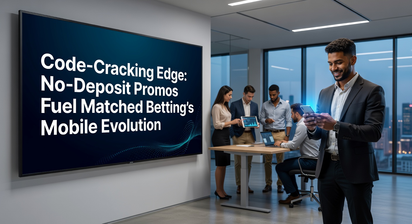 Smartphone displaying matched betting app with no-deposit promo code entry screen, highlighting mobile accessibility for risk-free profits