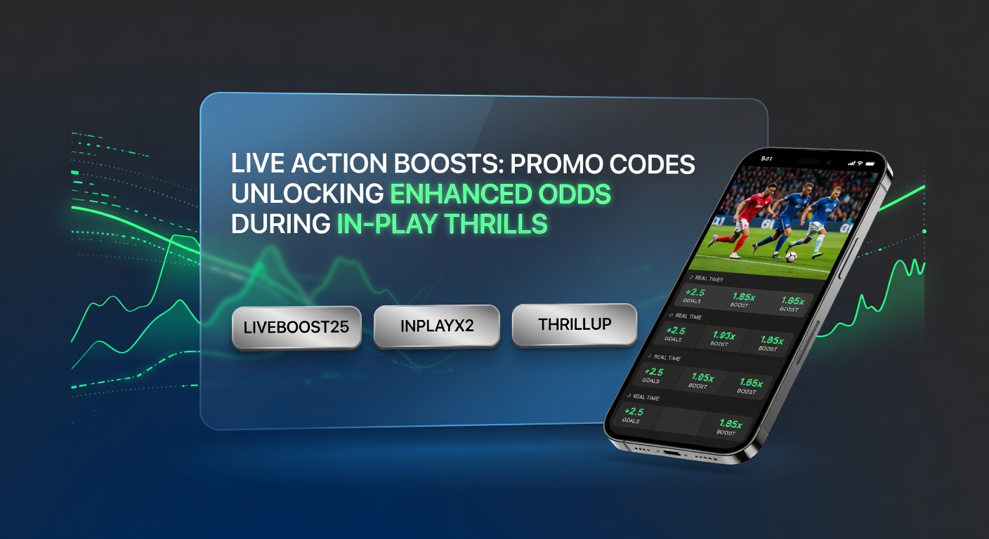 Mobile app displaying a promo code redemption for enhanced in-play odds on a basketball game