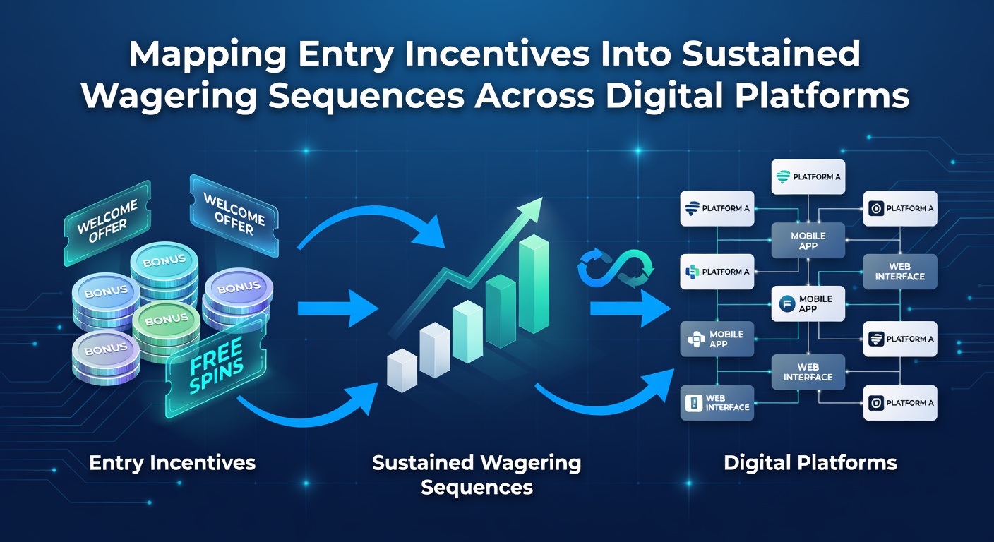 Digital betting interface showing entry incentives transitioning into ongoing wagering patterns on mobile and desktop platforms
