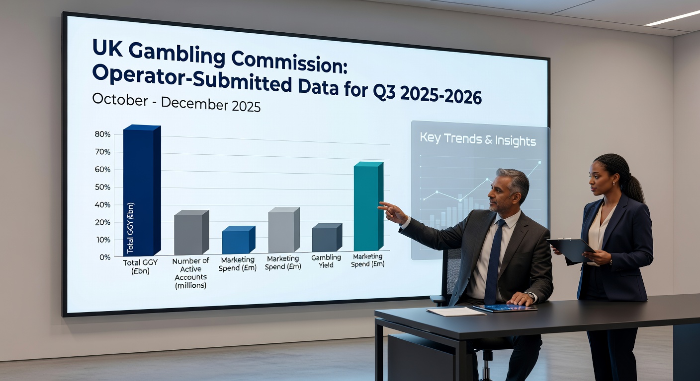Infographic detailing UK gambling sector breakdowns, highlighting slots growth against betting declines