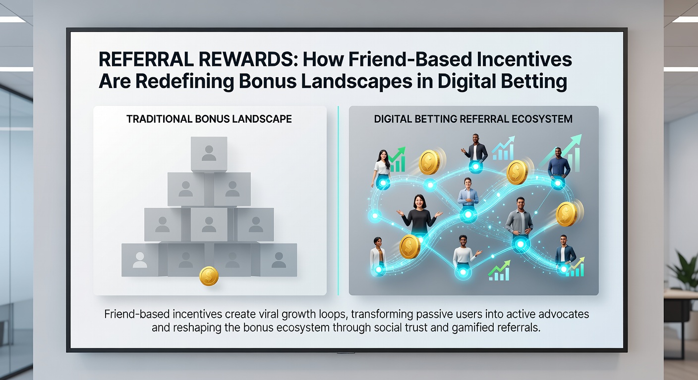 Group of friends discussing betting app referral bonuses on mobile devices
