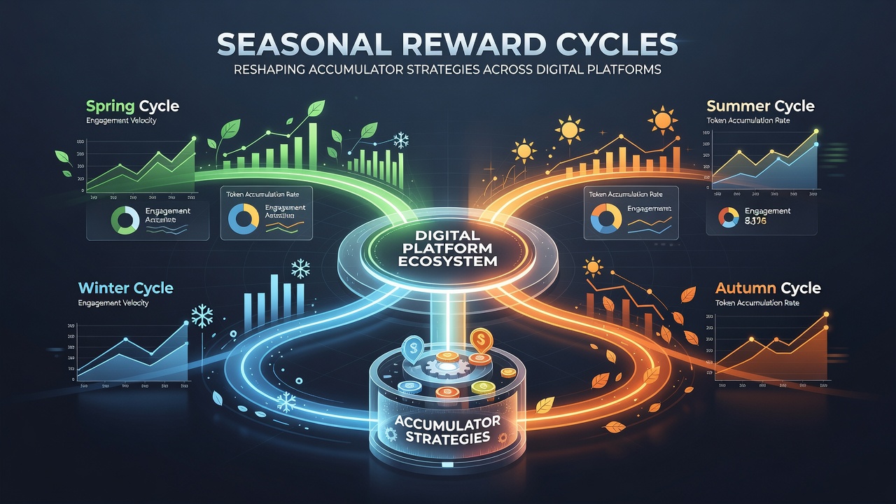 Analytics dashboard displaying accumulator performance trends during seasonal reward periods