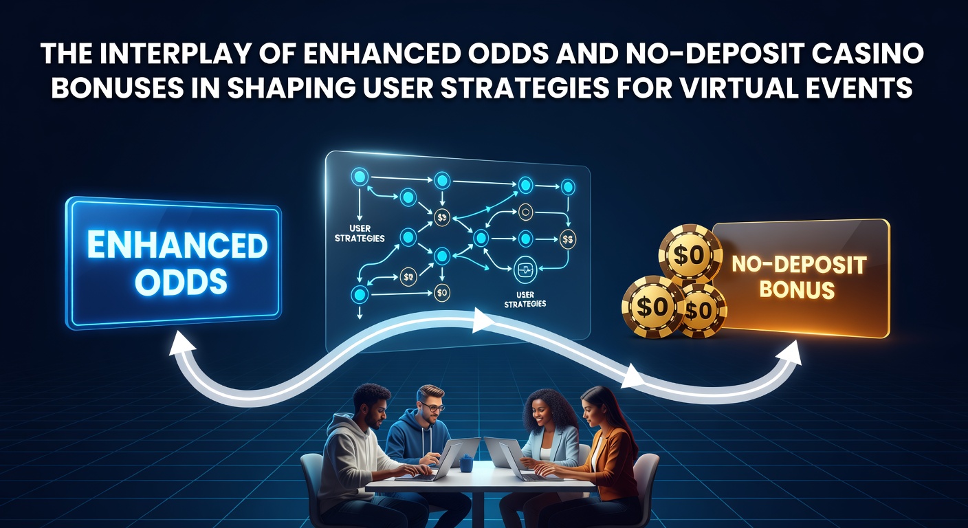 Virtual betting interface showing enhanced odds and no-deposit bonus promotions